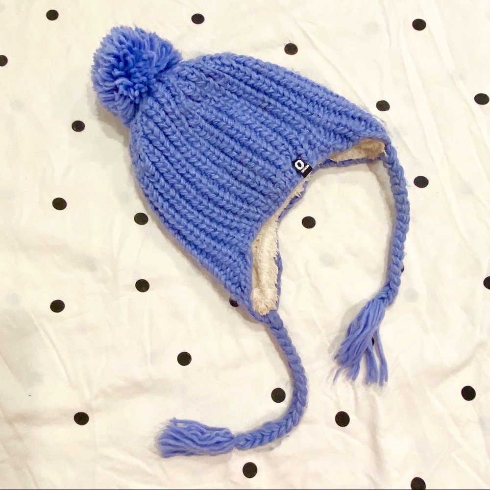 Knit Earflap Pom Pom Beanie